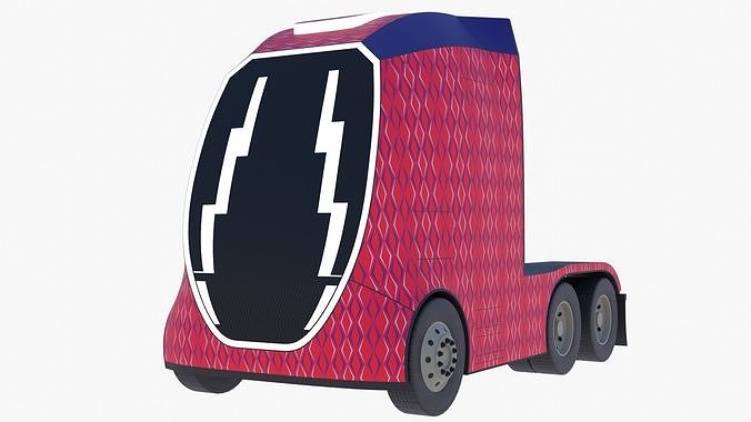 Future semitruck VI PBR 3D model 2