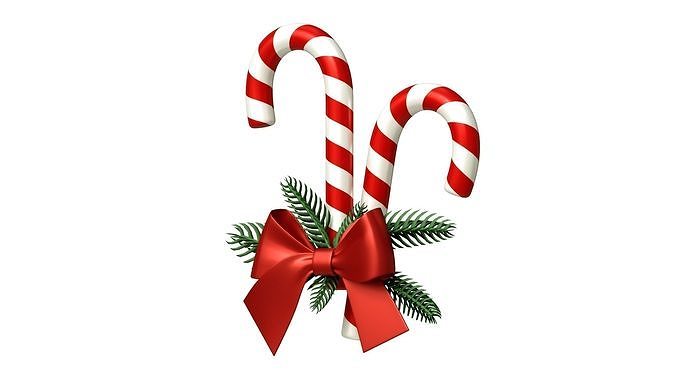 Christmas Canes 01 Low-poly 3D model 3