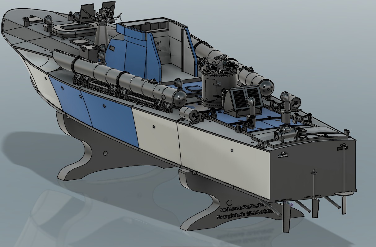 RC Vosper MTB 234 Torpedo Boat Scale Model - 3D Print Optimized 3D print model_7