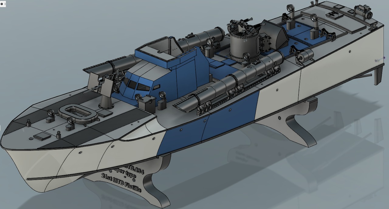 RC Vosper MTB 234 Torpedo Boat Scale Model - 3D Print Optimized 3D print model_6