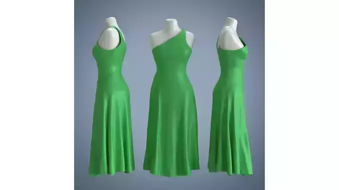 Woman Mannequin Green Dress