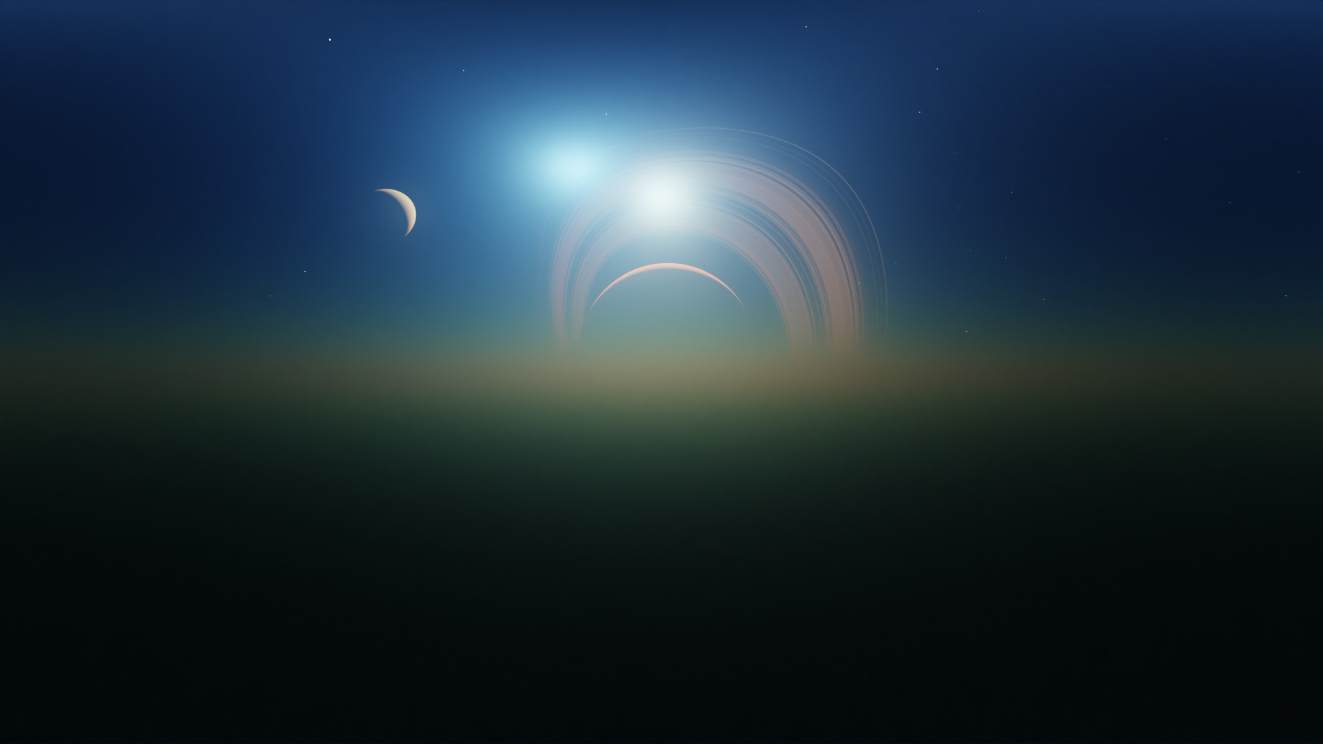 16 8K Aurora with Stars and Alien Planets And Rings Hdris Low-poly 3D model_26