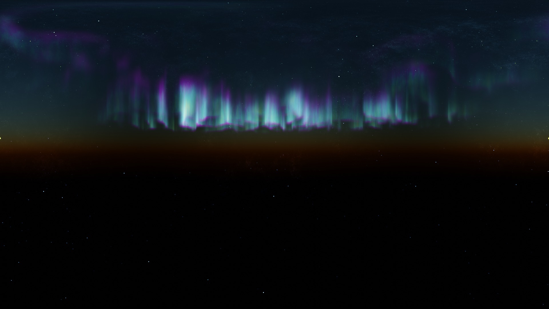 16 8K Aurora with Stars and Alien Planets And Rings Hdris Low-poly 3D model_34