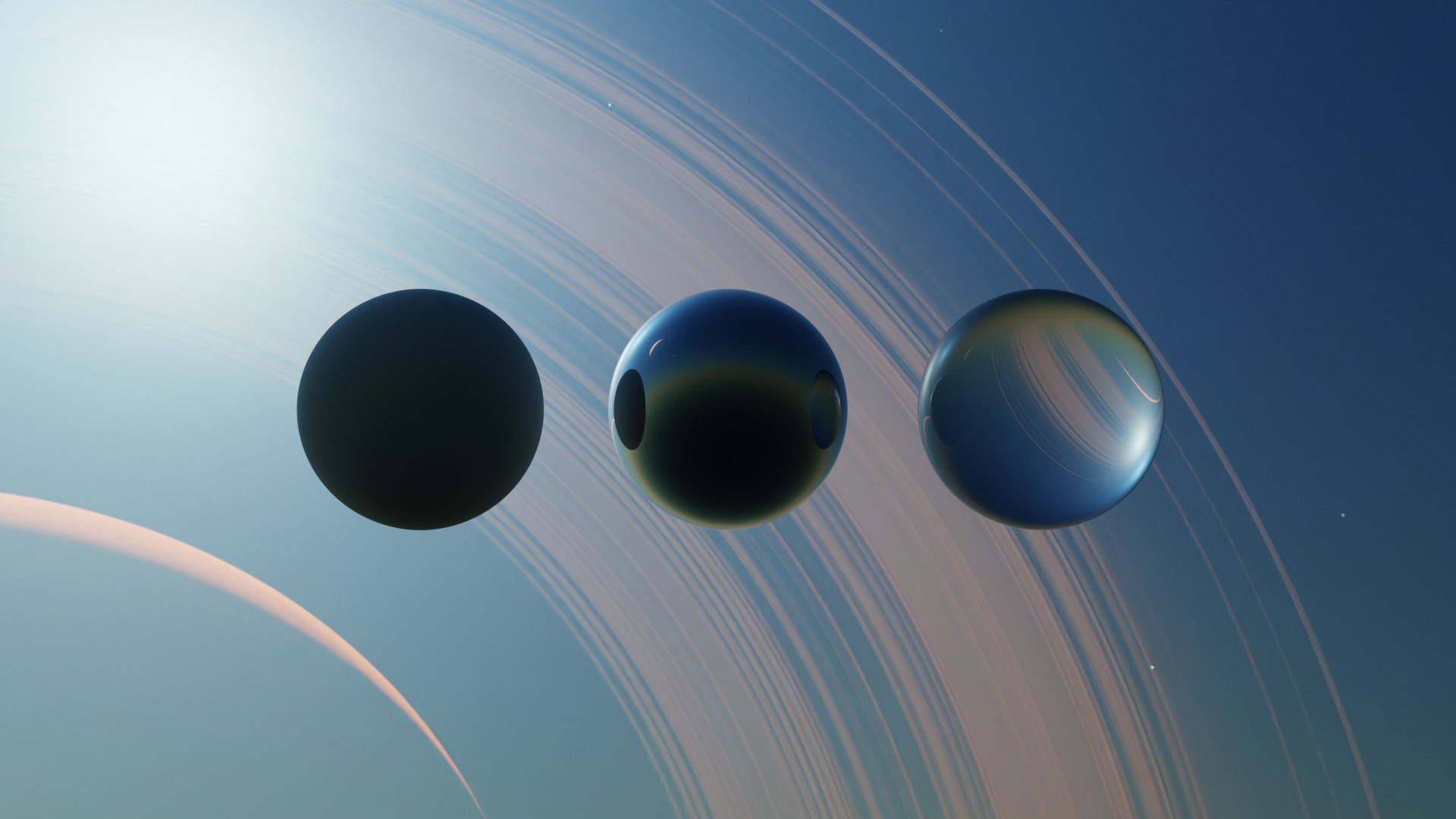 16 8K Aurora with Stars and Alien Planets And Rings Hdris Low-poly 3D model_28