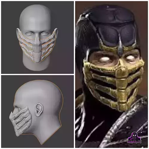 Scorpion mask  from MK vs DC Universe 3D print model