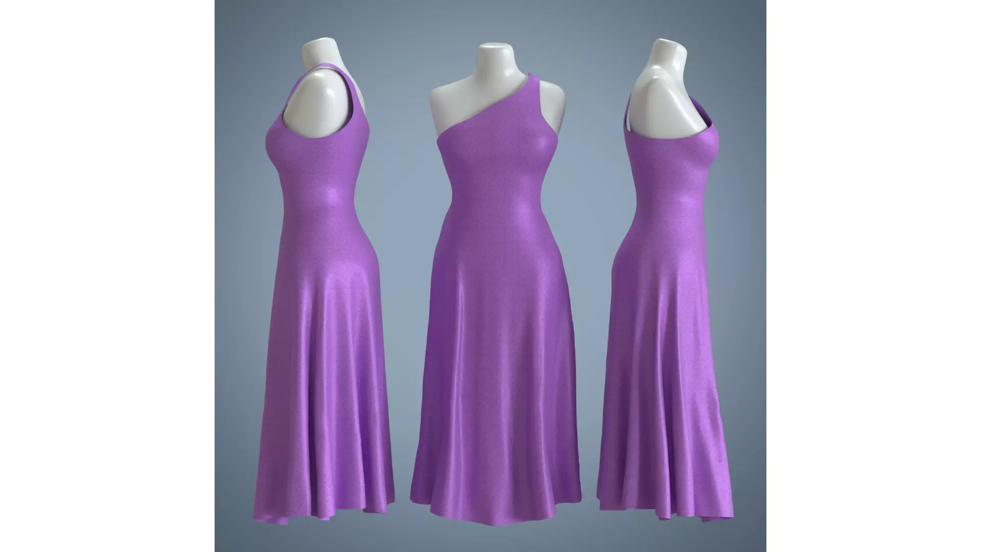 Woman Mannequin Grape Dress 3D model