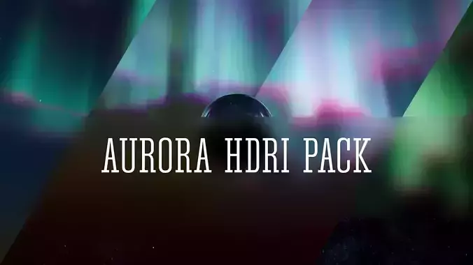 4 8K Aurora Northern Lights Hdri Pack Low-poly 3D model
