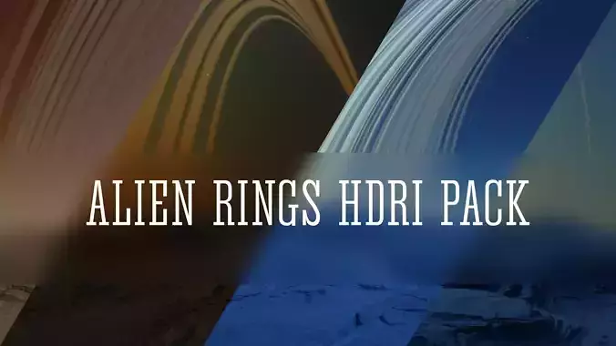 4 8K Planet Rings Hdris Low-poly 3D model