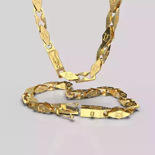 Jewelry LOCK box and  link 5mm chain or bracelet printable STL