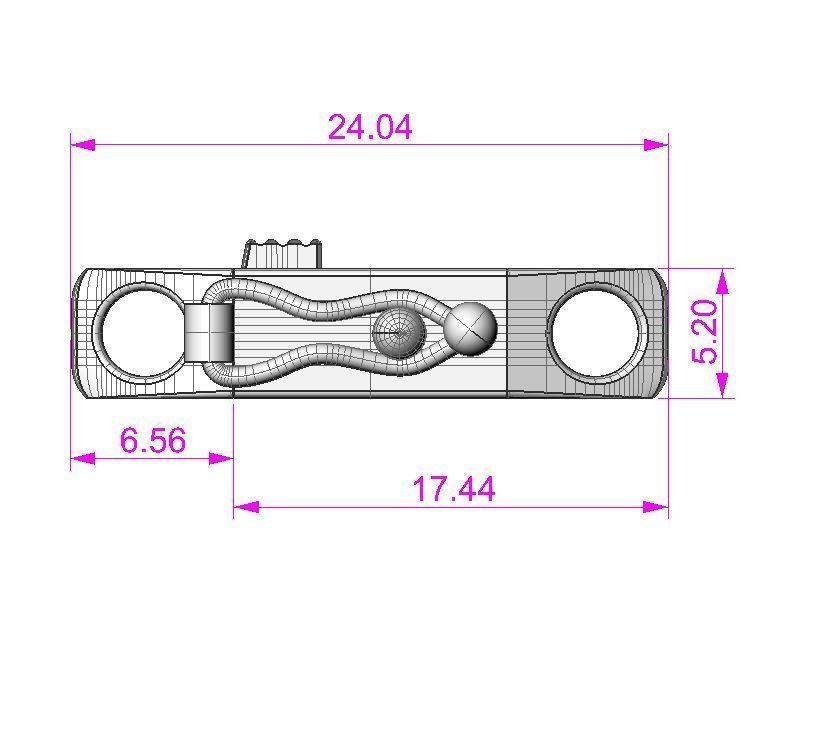 Jewelry LOCK box and  link 5mm chain or bracelet printable STL 3D print model_9