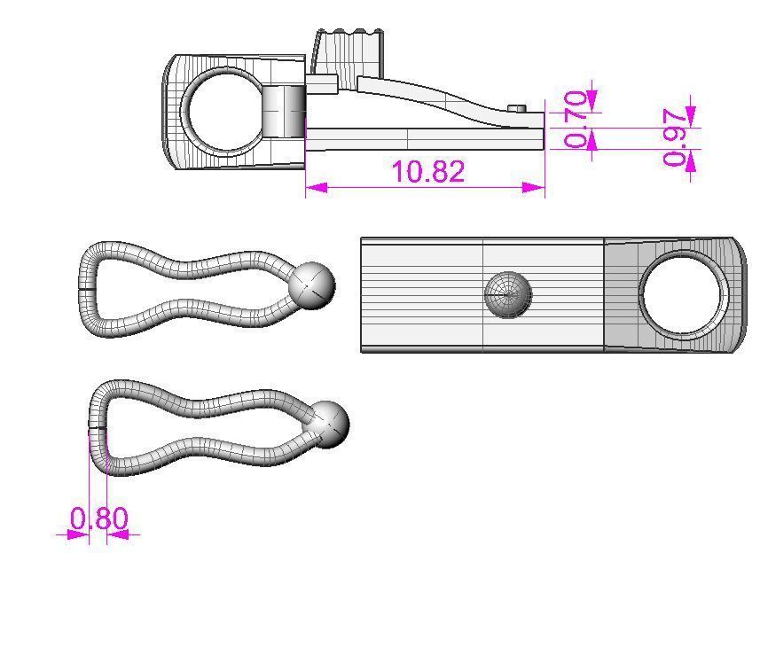 Jewelry LOCK box and link 5mm chain or bracelet printable STL 3D print model_12