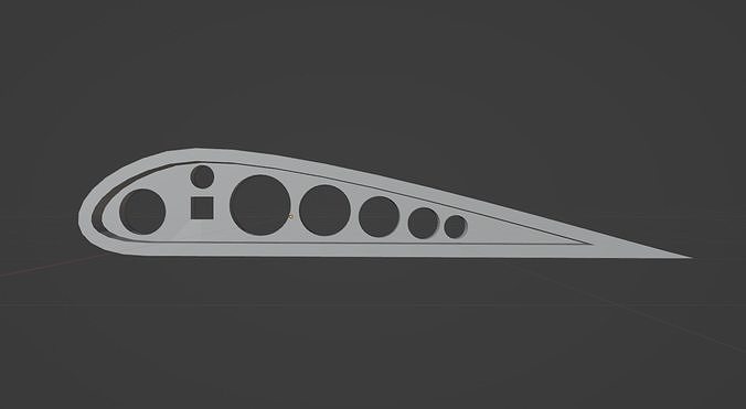 Plane Rib Airfoil Free 3D print model