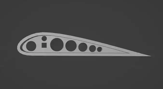 Plane Rib Airfoil Free 3D print model