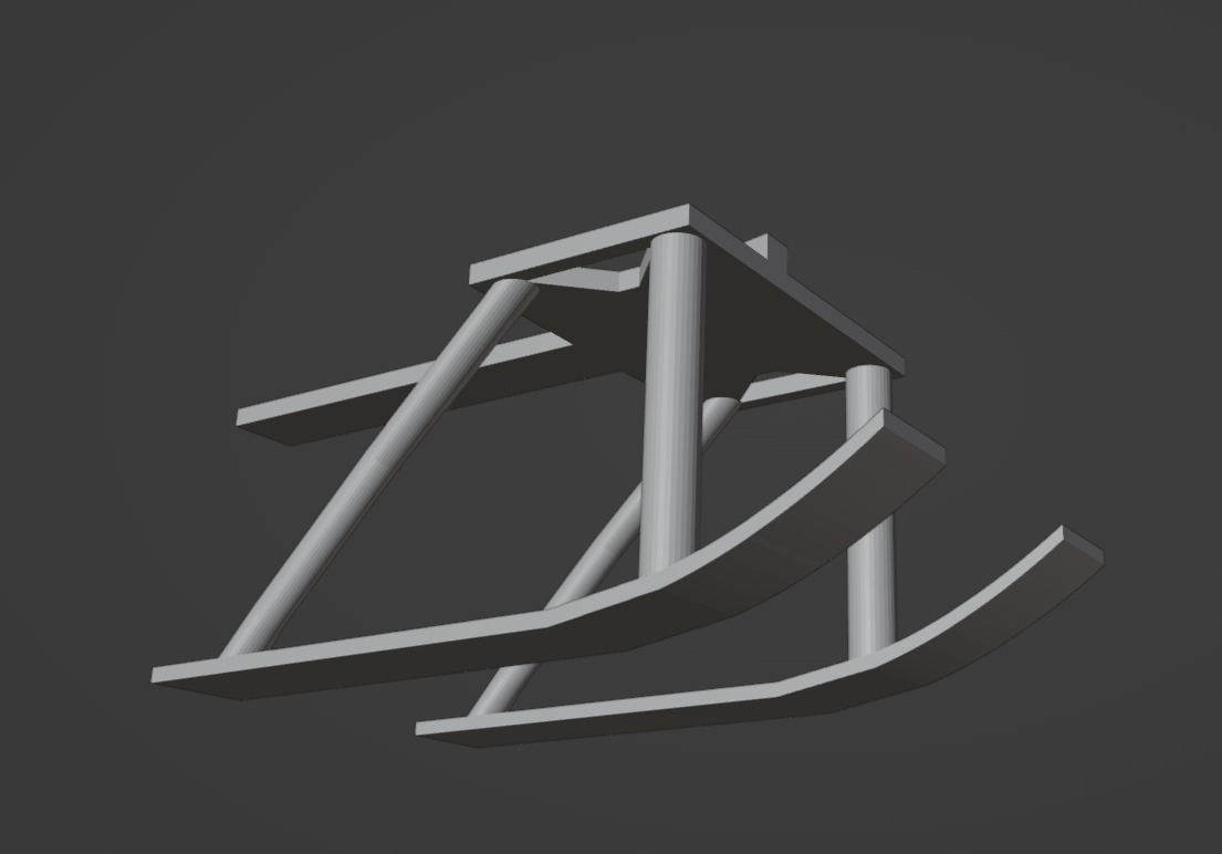 Rc Plane Sled Free 3D print model_3