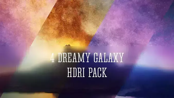 4 Dreamy Galaxy 8K Hdris Pack Low-poly 3D model