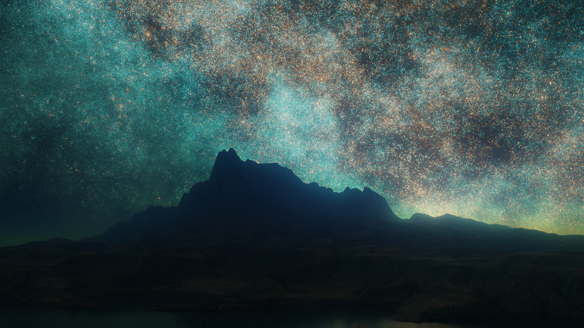 16 Colorful Galactic Starfield 8K Hdris Pack Low-poly 3D model_7