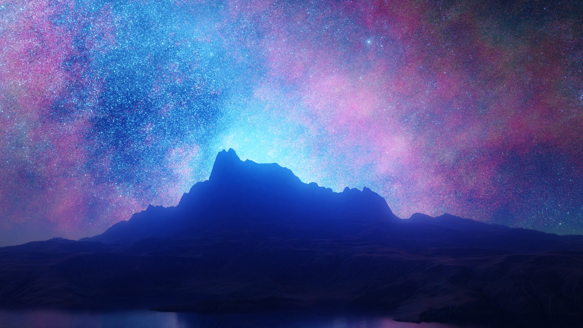 16 Colorful Galactic Starfield 8K Hdris Pack Low-poly 3D model_3