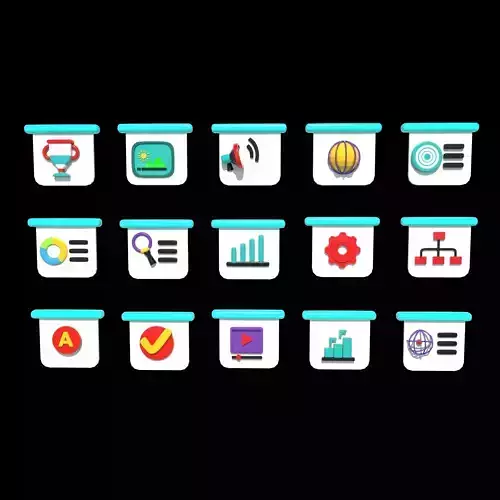 icon set 3D model