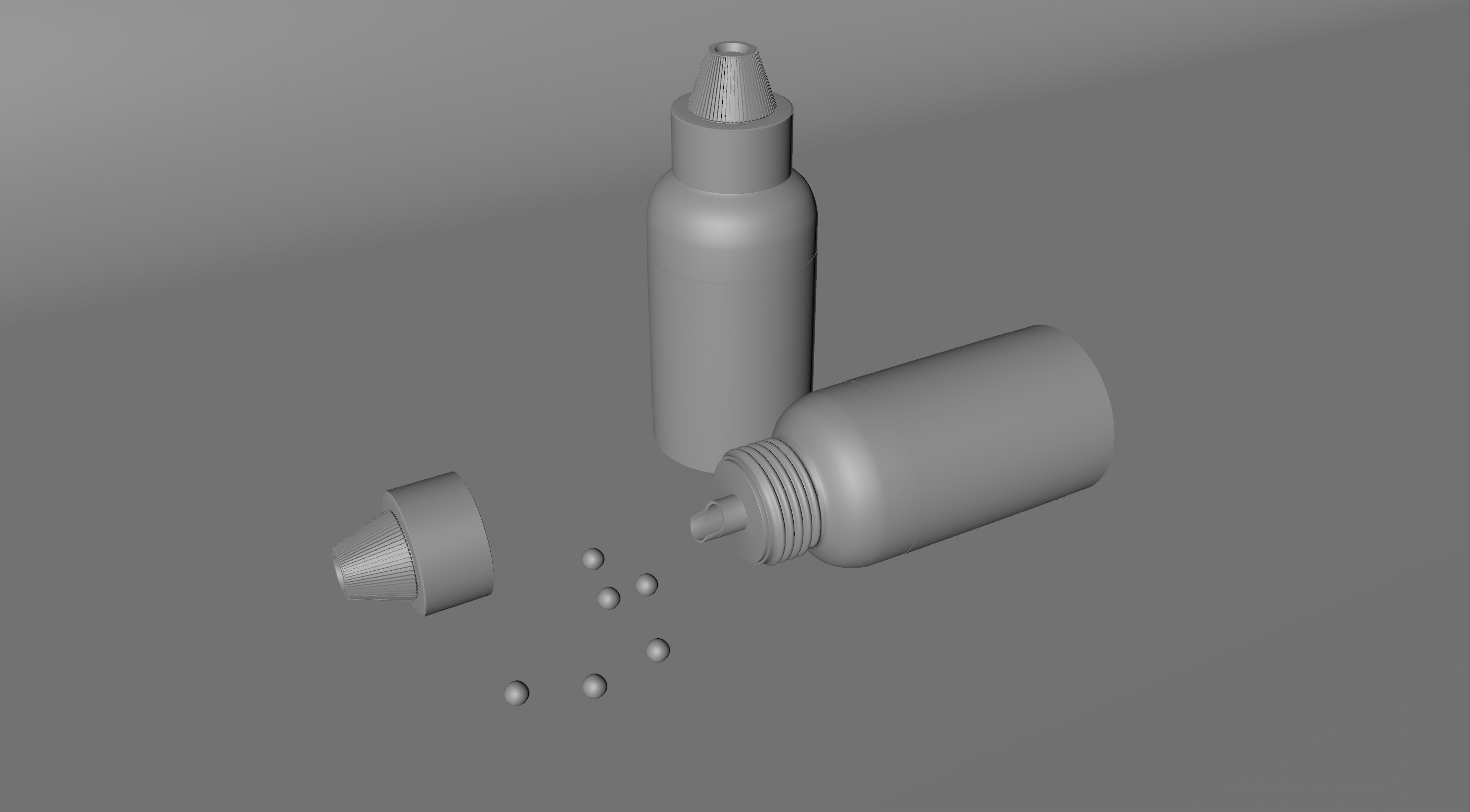 Bottles of homeopathics with pills Low-poly 3D model_12
