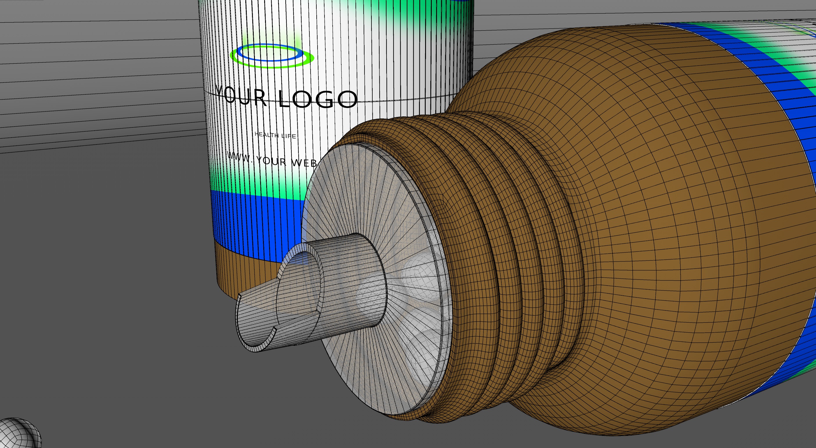 Bottles of homeopathics with pills Low-poly 3D model_14