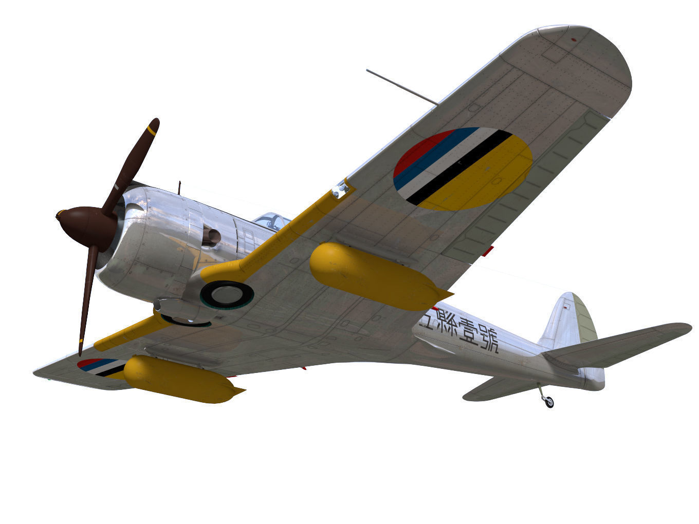Ki43 Hayabusa type2-kou oscar 3D model_4