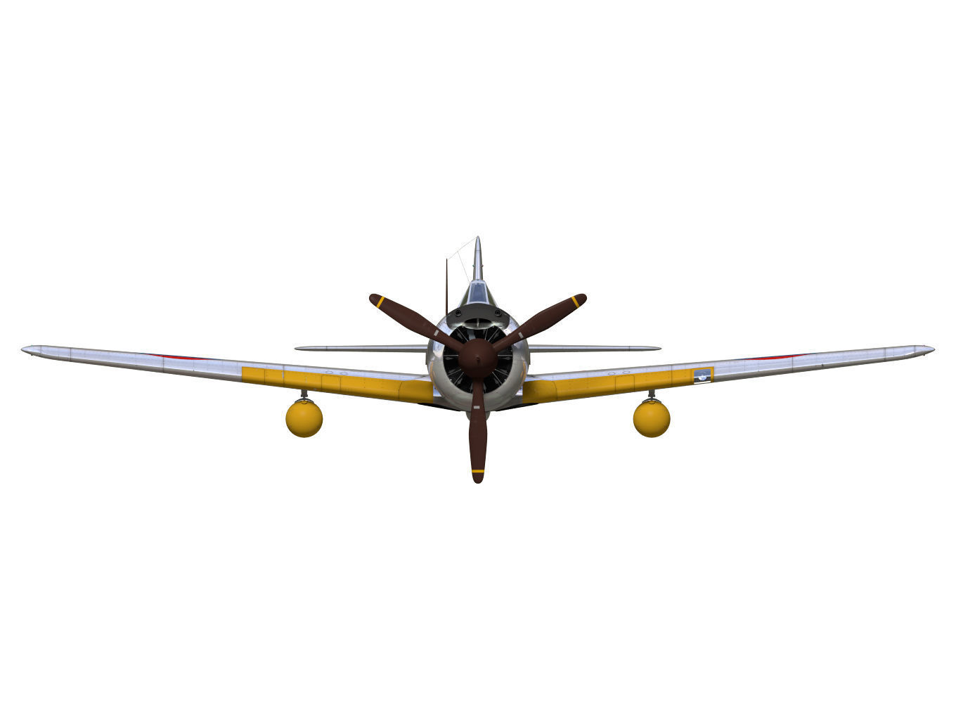 Ki43 Hayabusa type2-kou oscar 3D model_10