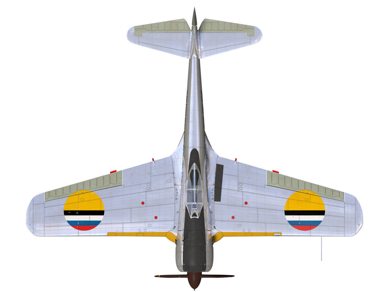 Ki43 Hayabusa type2-kou oscar 3D model_12