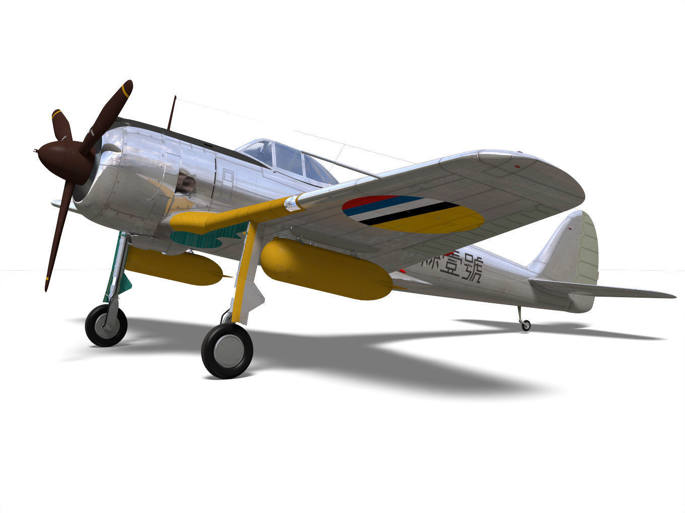 Ki43 Hayabusa type2-kou oscar 3D model_5