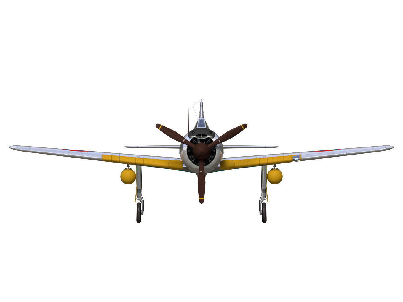 Ki43 Hayabusa type2-kou oscar 3D model_11