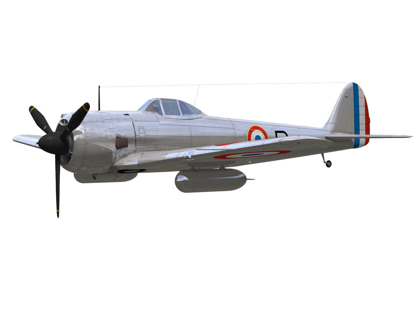 Ki43 Hayabusa type2-Otsu oscar 3D model_1