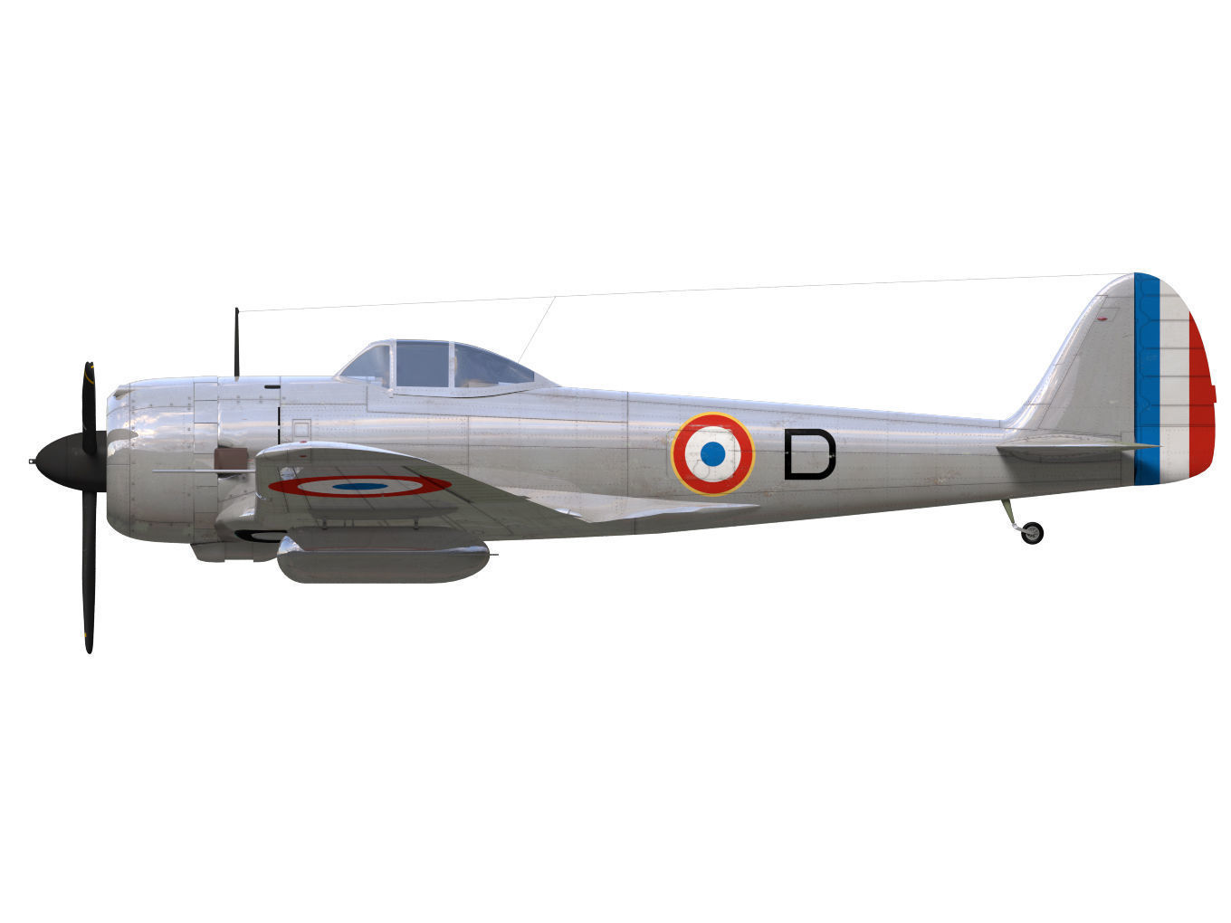 Ki43 Hayabusa type2-Otsu oscar 3D model_8