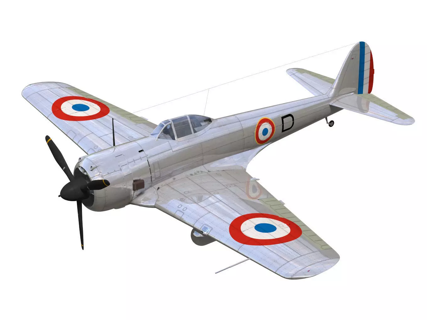 Ki43 Hayabusa type2-Otsu oscar 3D model_0