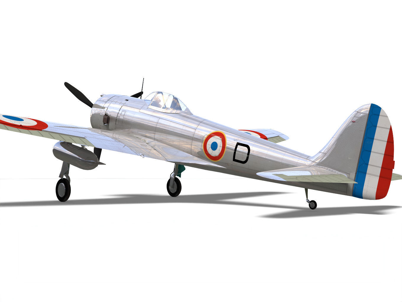 Ki43 Hayabusa type2-Otsu oscar 3D model_6