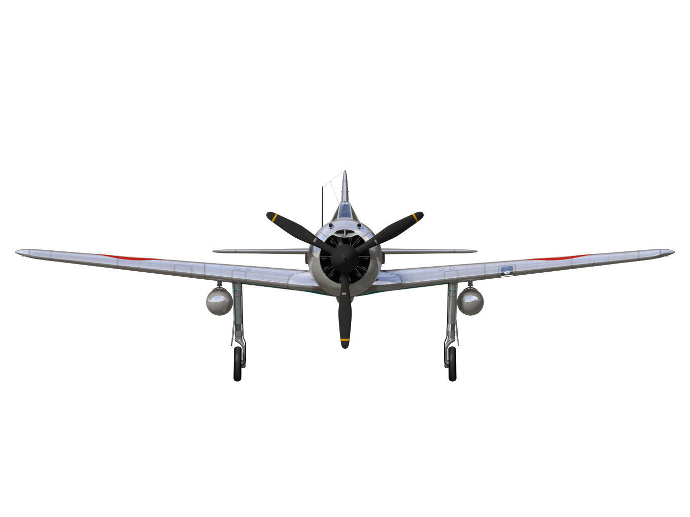 Ki43 Hayabusa type2-Otsu oscar 3D model_11