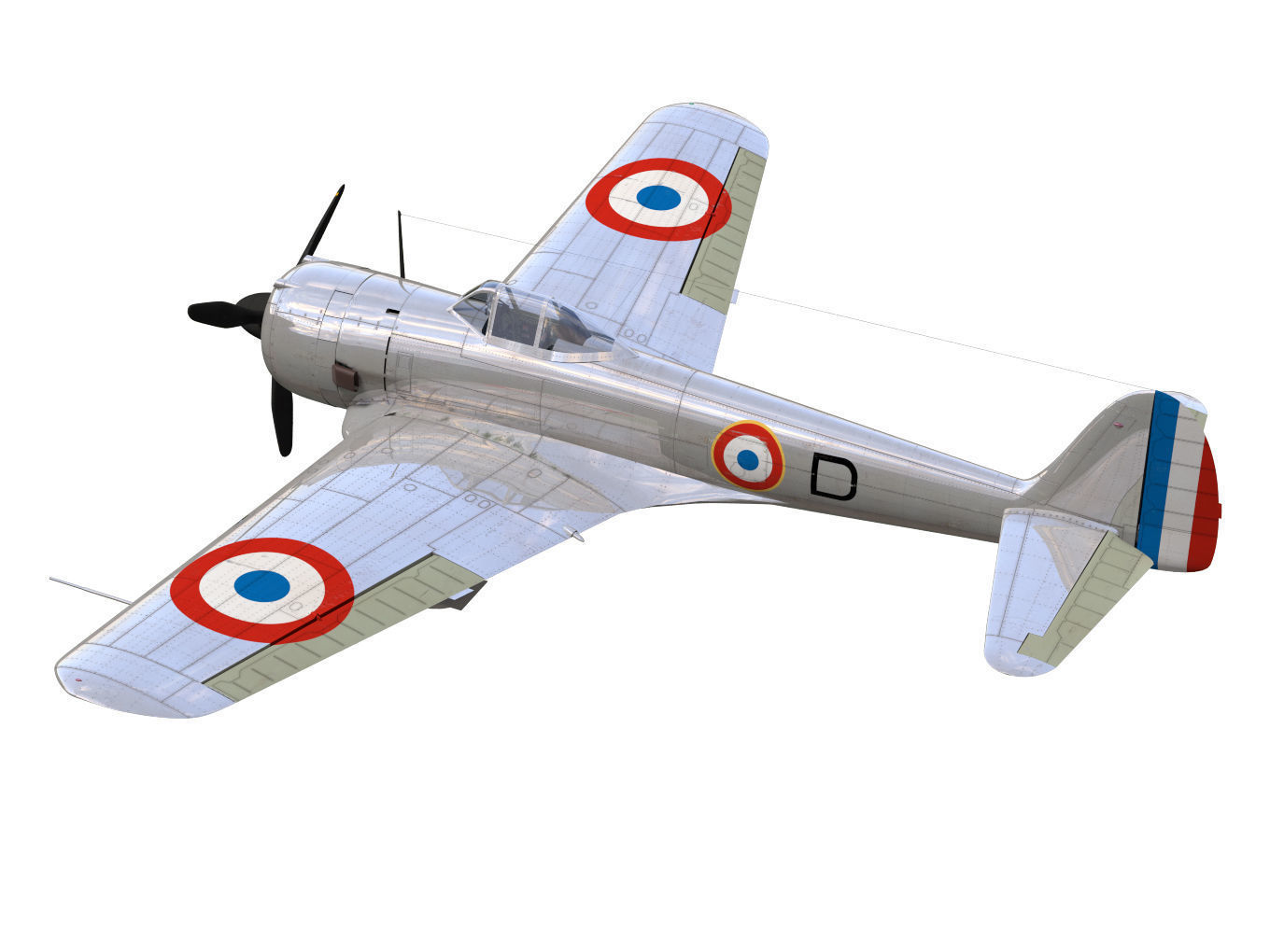 Ki43 Hayabusa type2-Otsu oscar 3D model_2