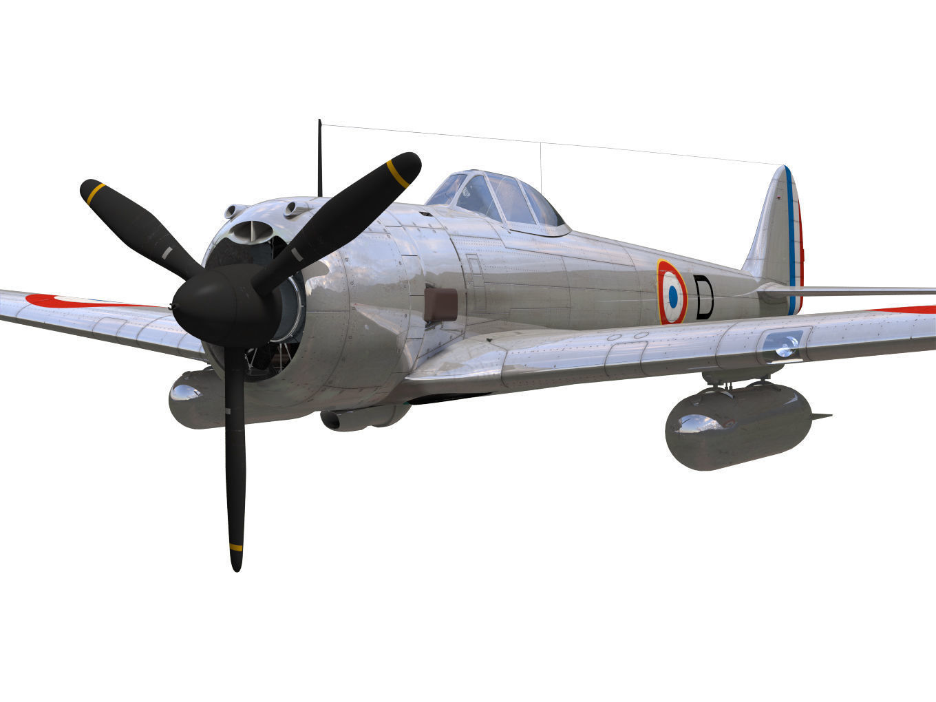 Ki43 Hayabusa type2-Otsu oscar 3D model_3