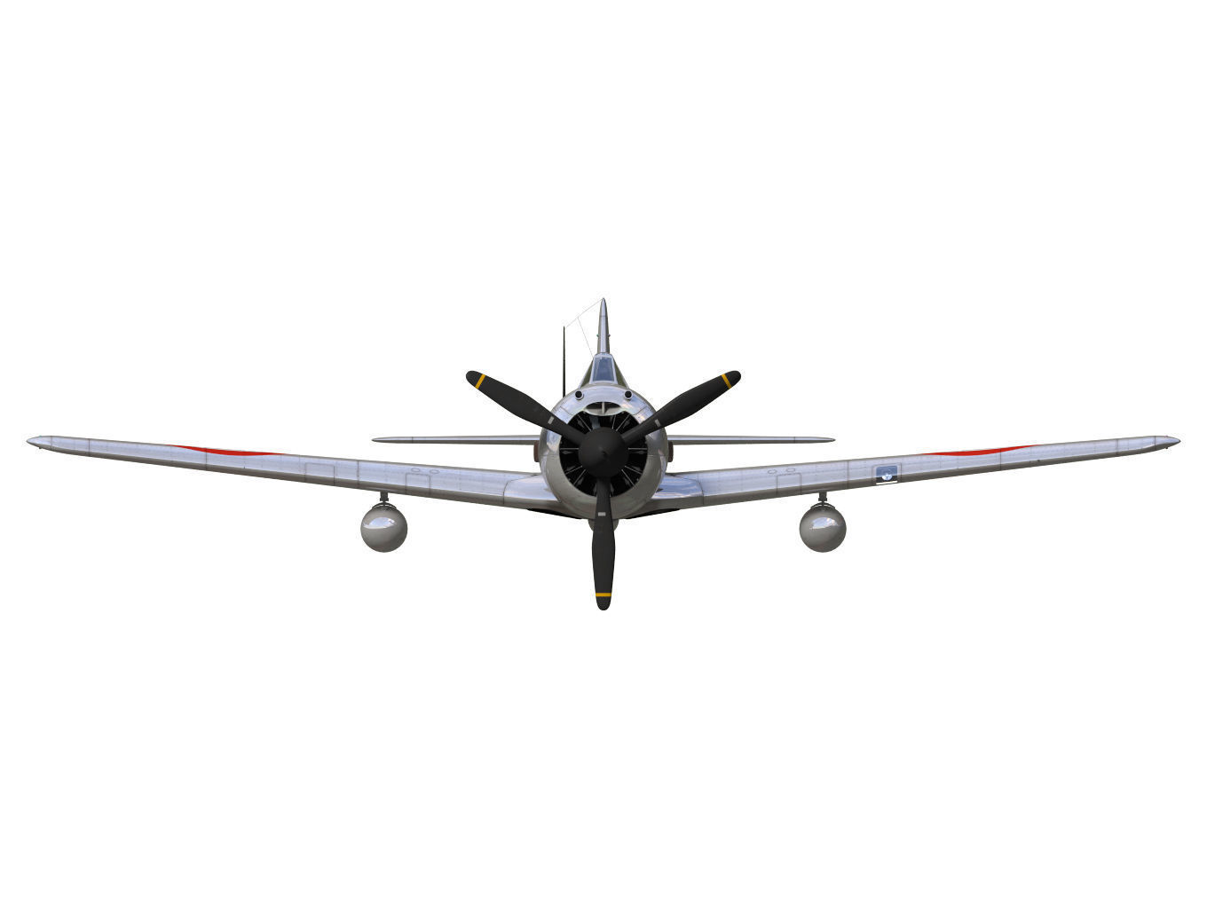 Ki43 Hayabusa type2-Otsu oscar 3D model_10