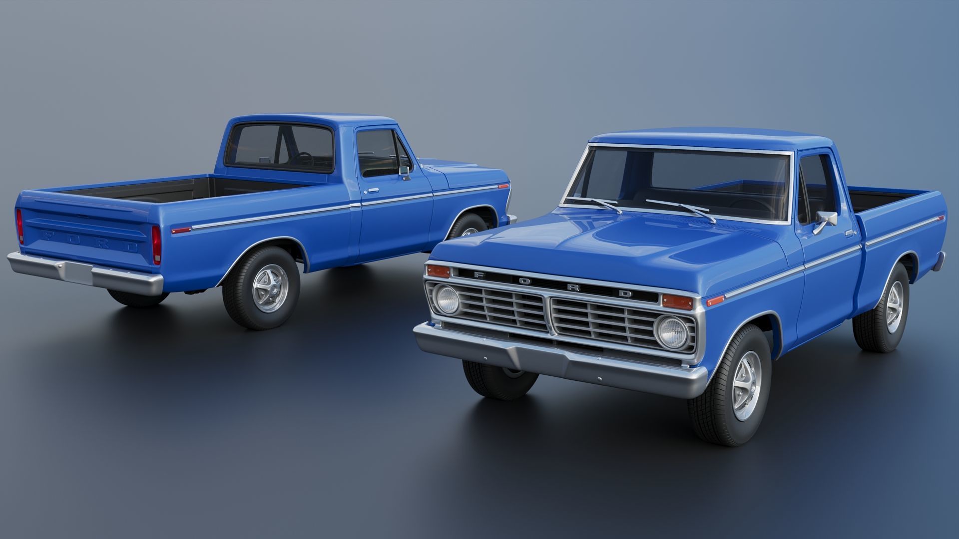 F-100 1973 3D print model_1