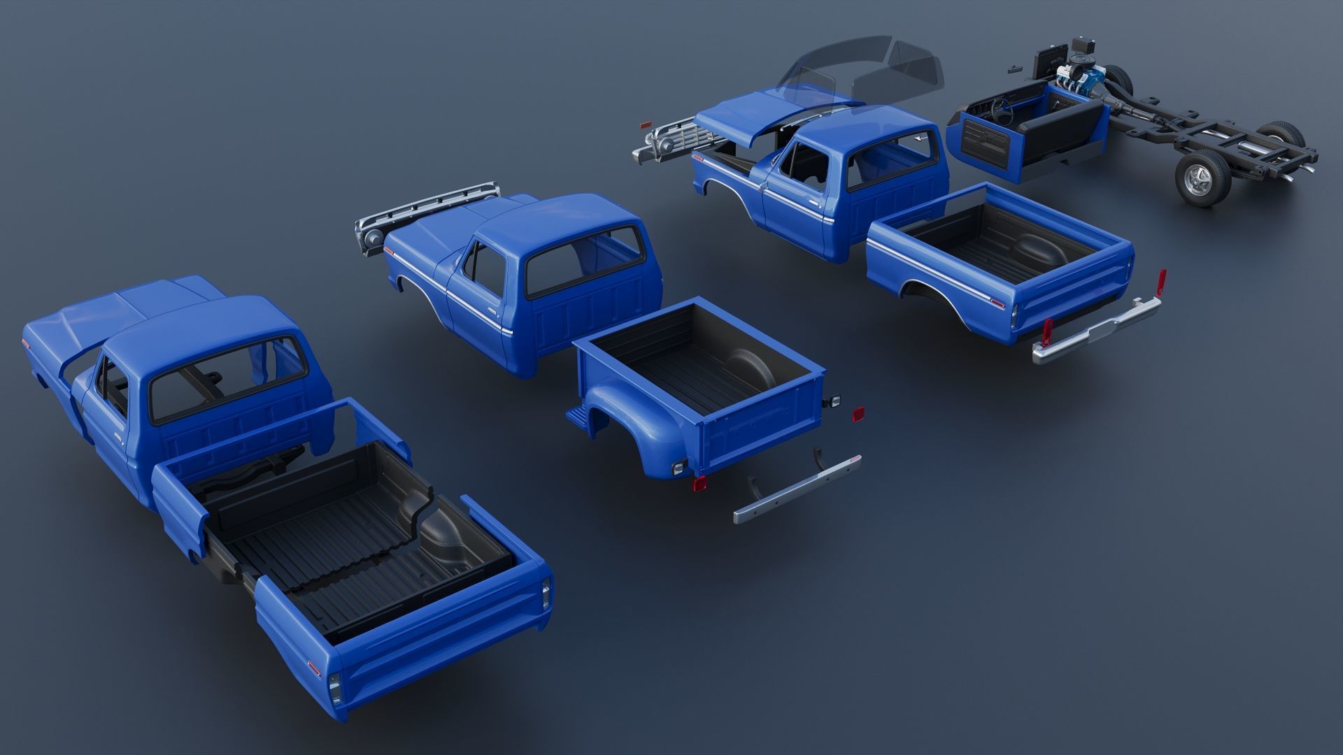 F-100 1973 3D print model_30