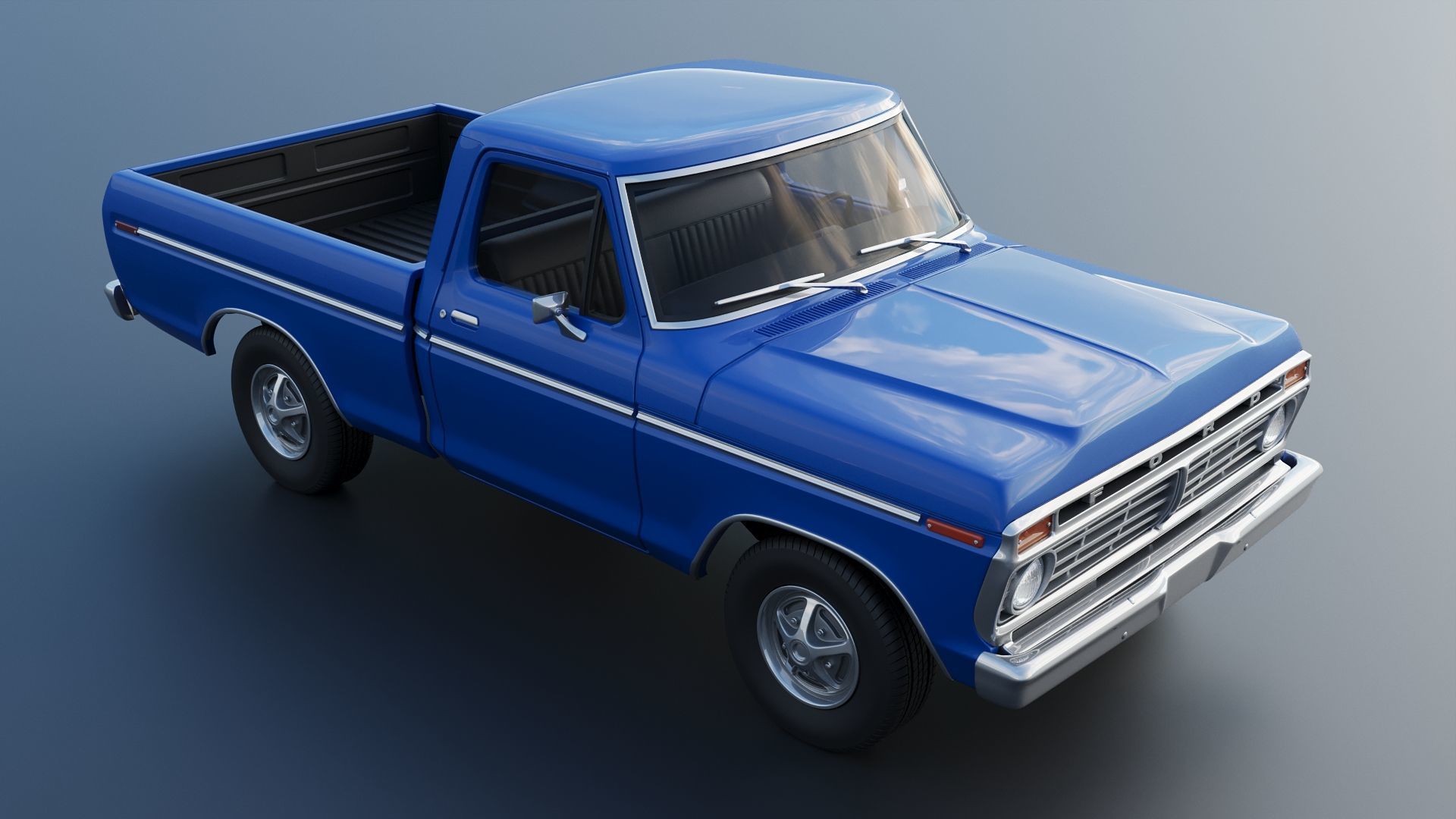 F-100 1973 3D print model_13