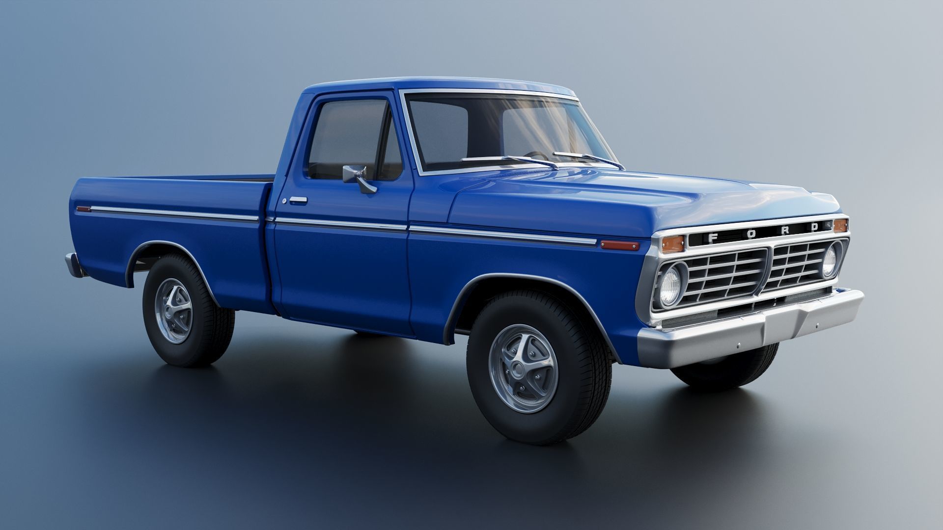 F-100 1973 3D print model_11