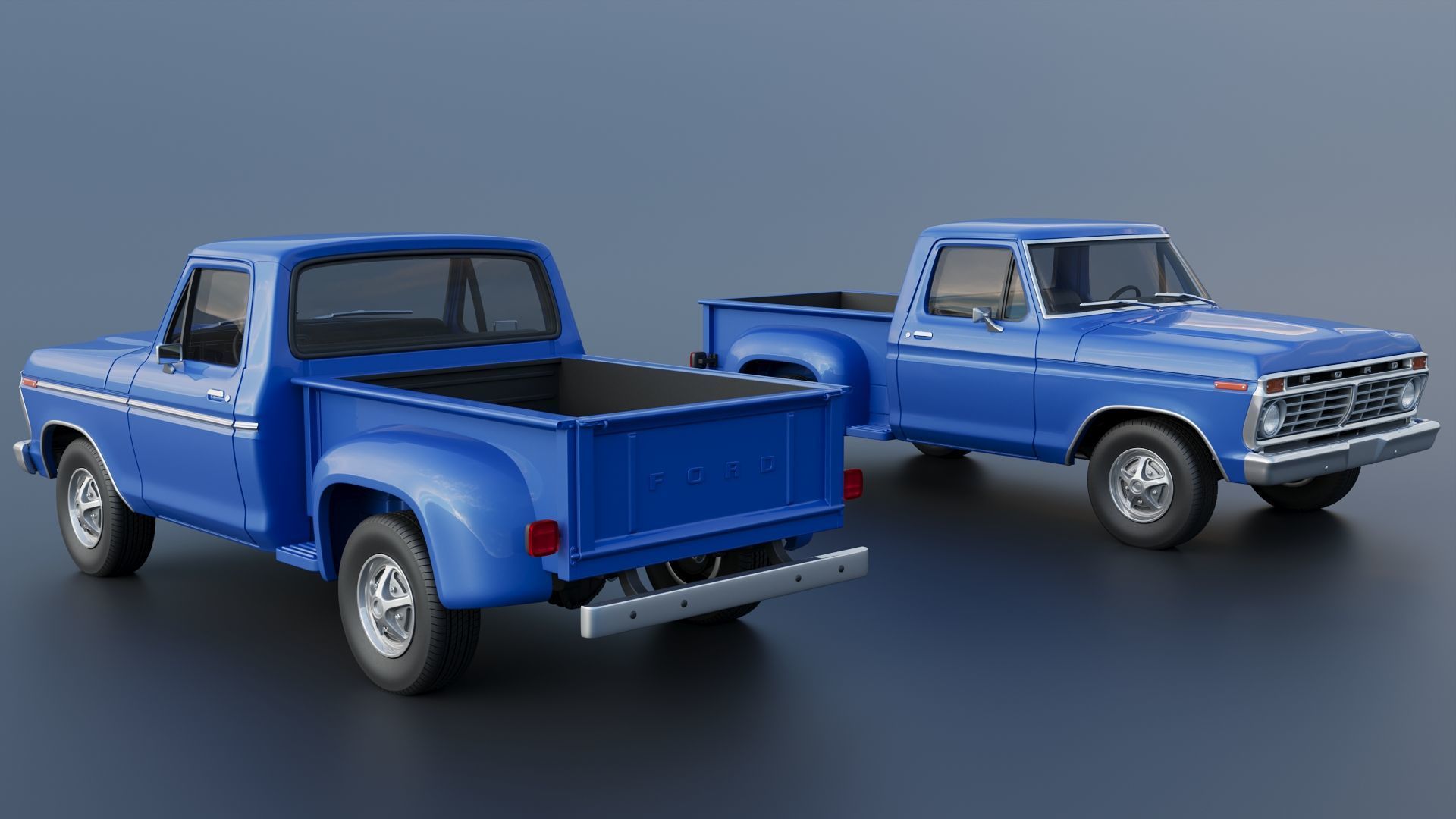 F-100 1973 3D print model_2