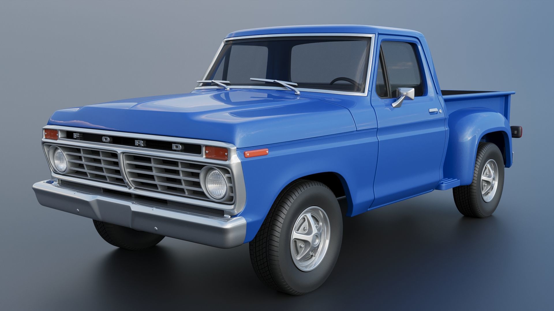 F-100 1973 3D print model_19