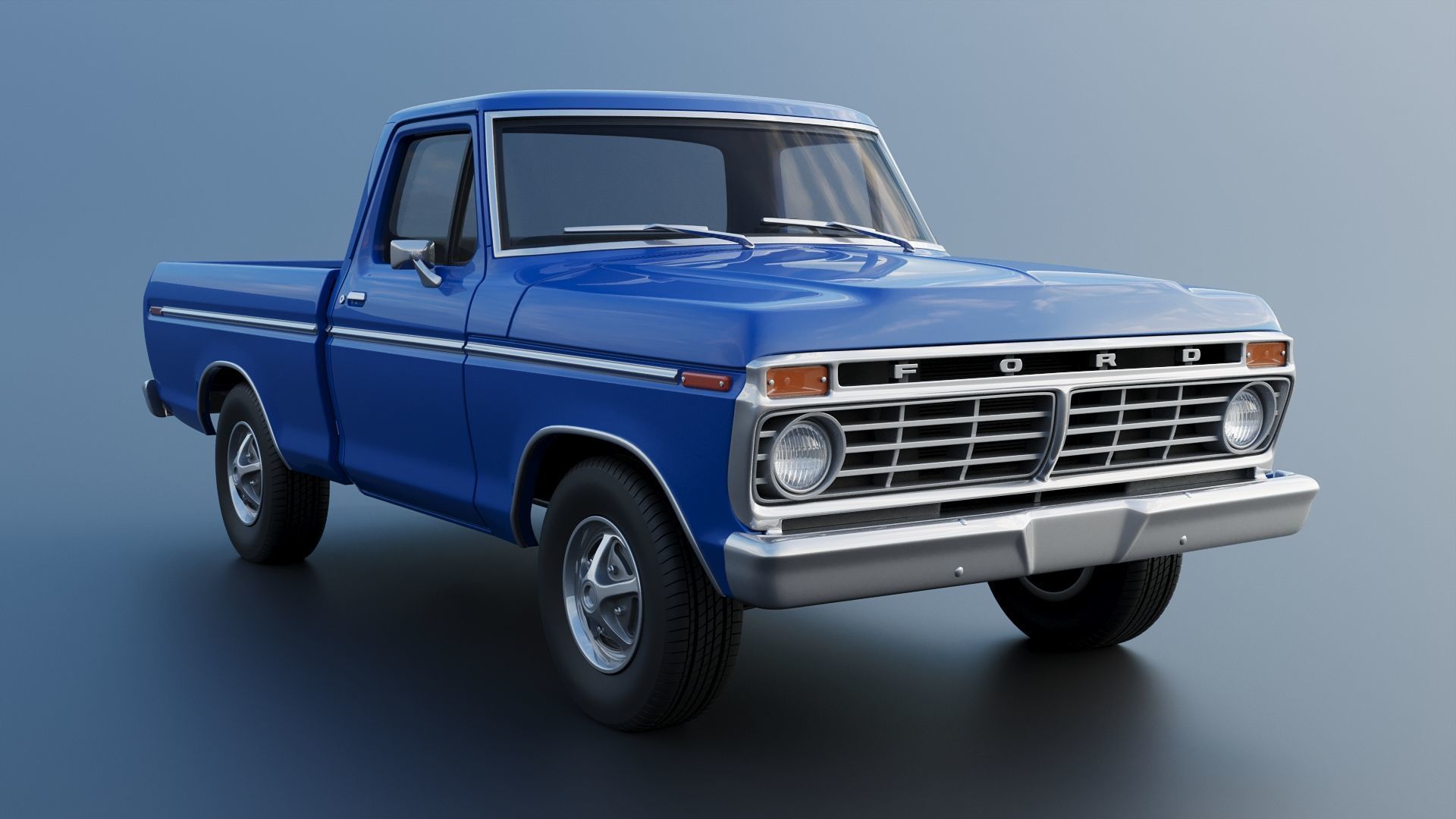 F-100 1973 3D print model_12