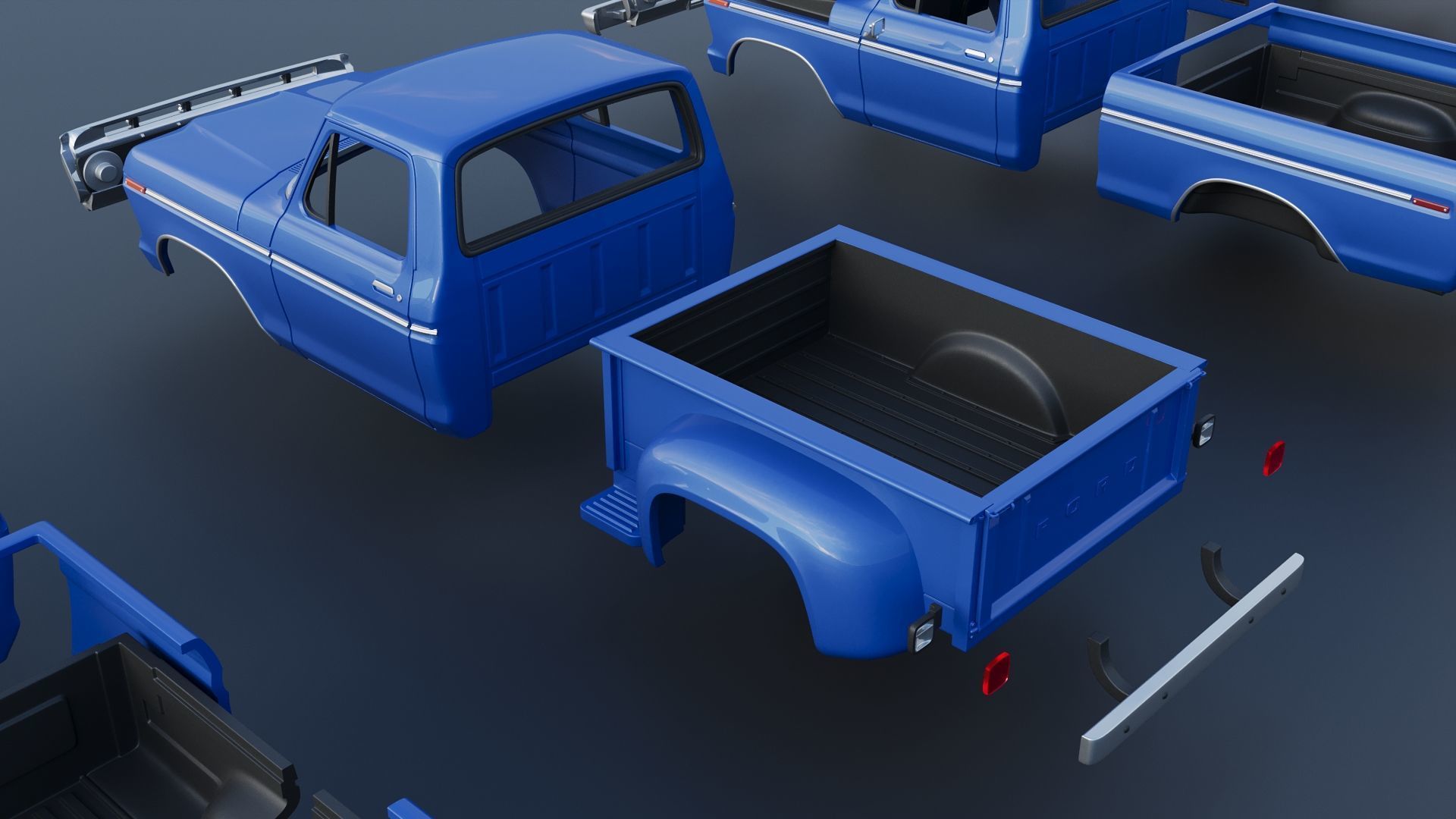 F-100 1973 3D print model_31