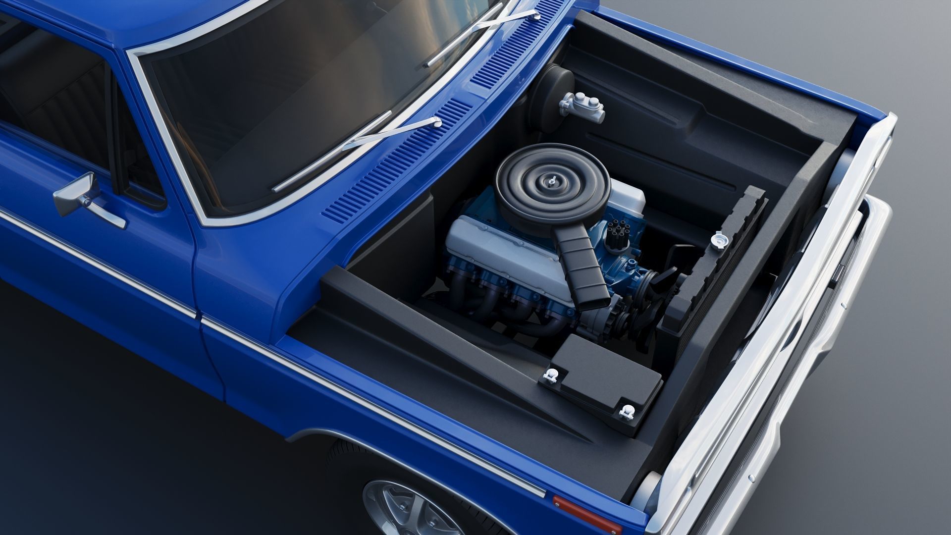 F-100 1973 3D print model_18