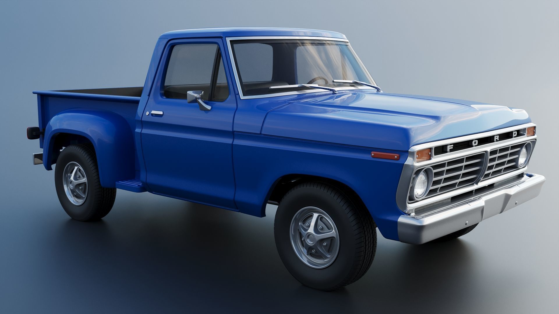 F-100 1973 3D print model_26