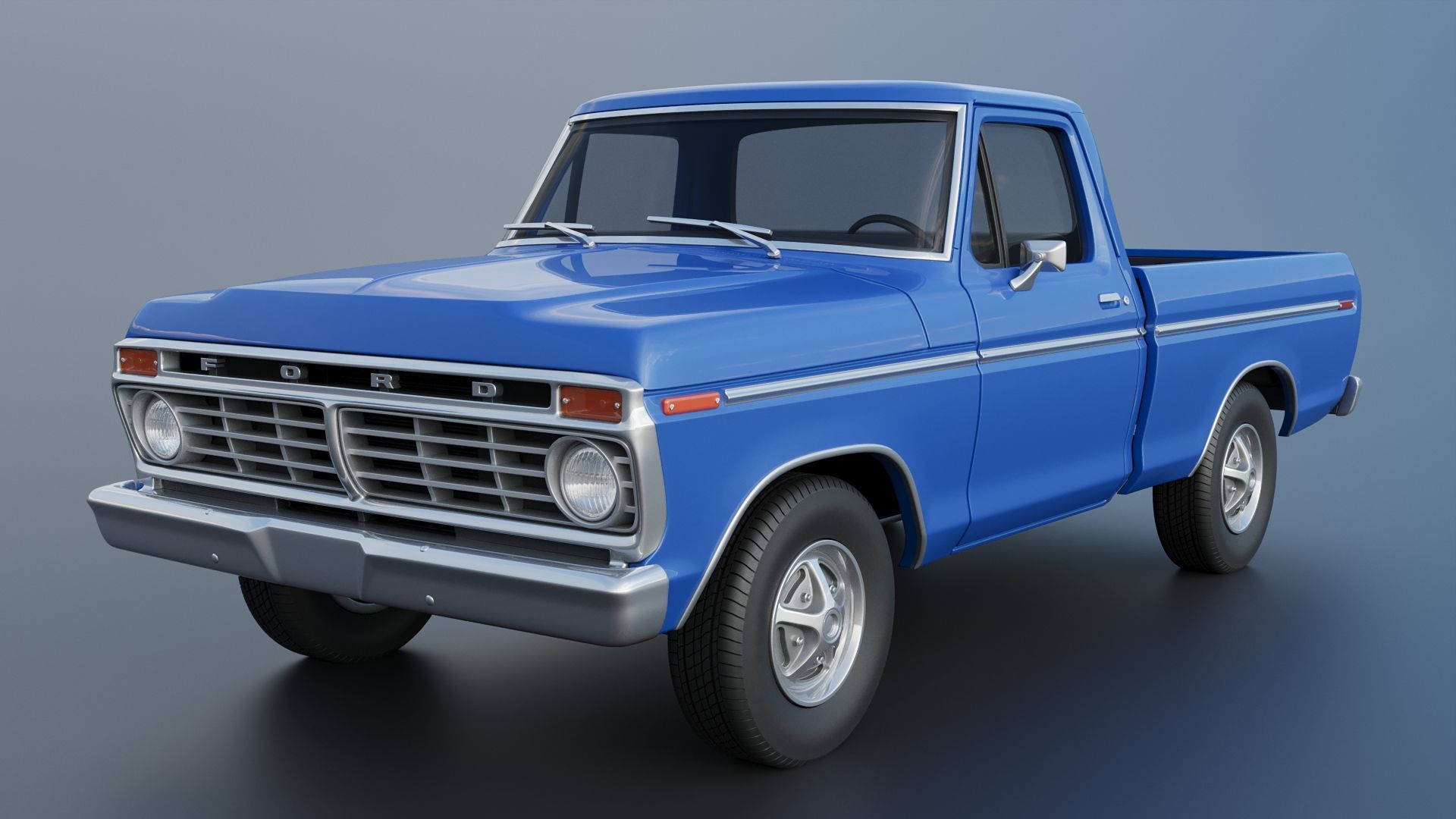 F-100 1973 3D print model_3