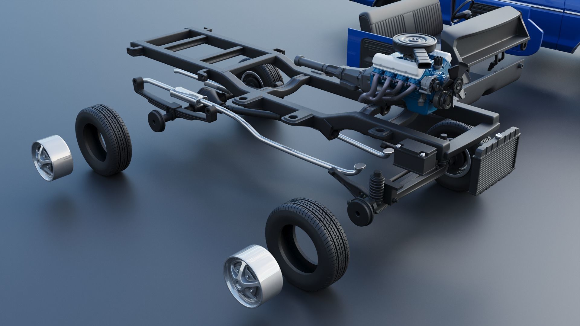 F-100 1973 3D print model_41