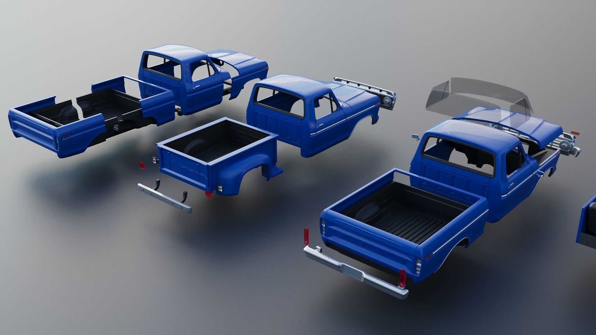 F-100 1973 3D print model_33